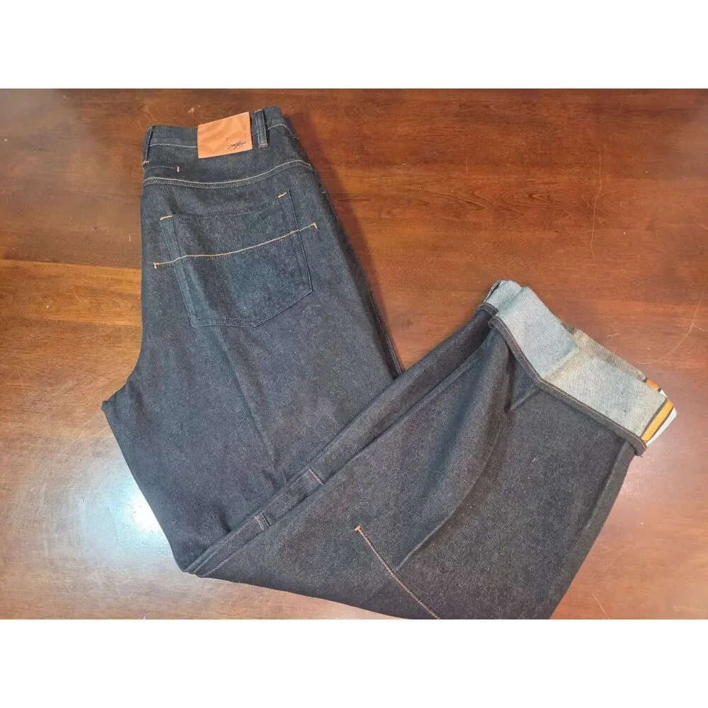 Miskeen Originals Artistic Fit Selvedge Denim Jeans Size 38 Raw Dark Wash